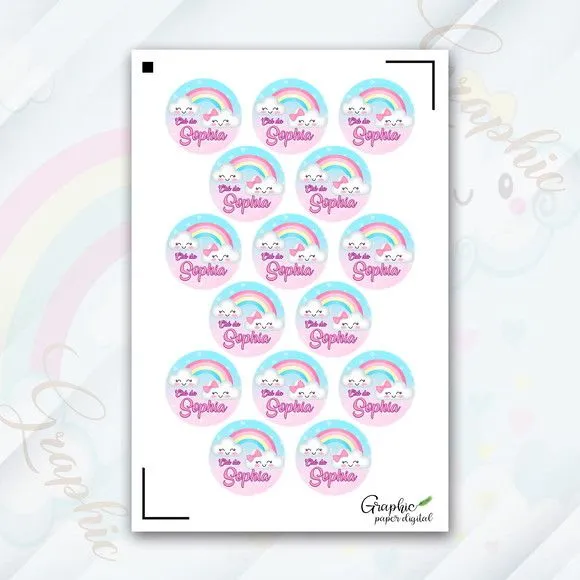 Cartela Adesiva Latinha Personalizada - artesanato feito à mão por Mi Papelaria Criativa