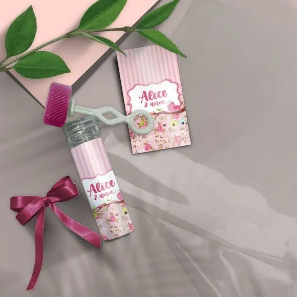 Bolha de Sabão - Jardim Encantado Personalizado - artesanato feito à mão por Mi Papelaria Criativa