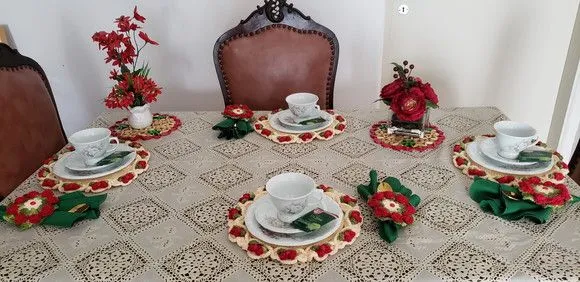 Sousplat em Crochê para Chá Motivo Framboesa - 12 Peças - foto 5