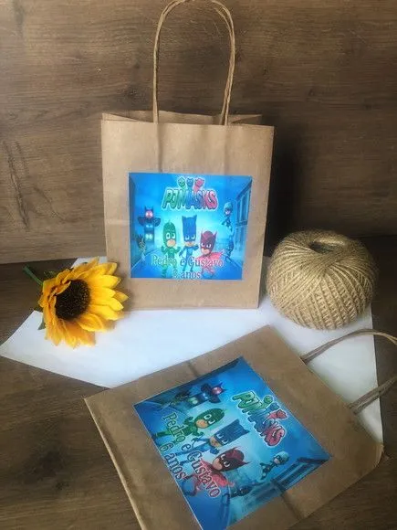 Sacola Kraft Personalizada - artesanato feito à mão por creativitybynina