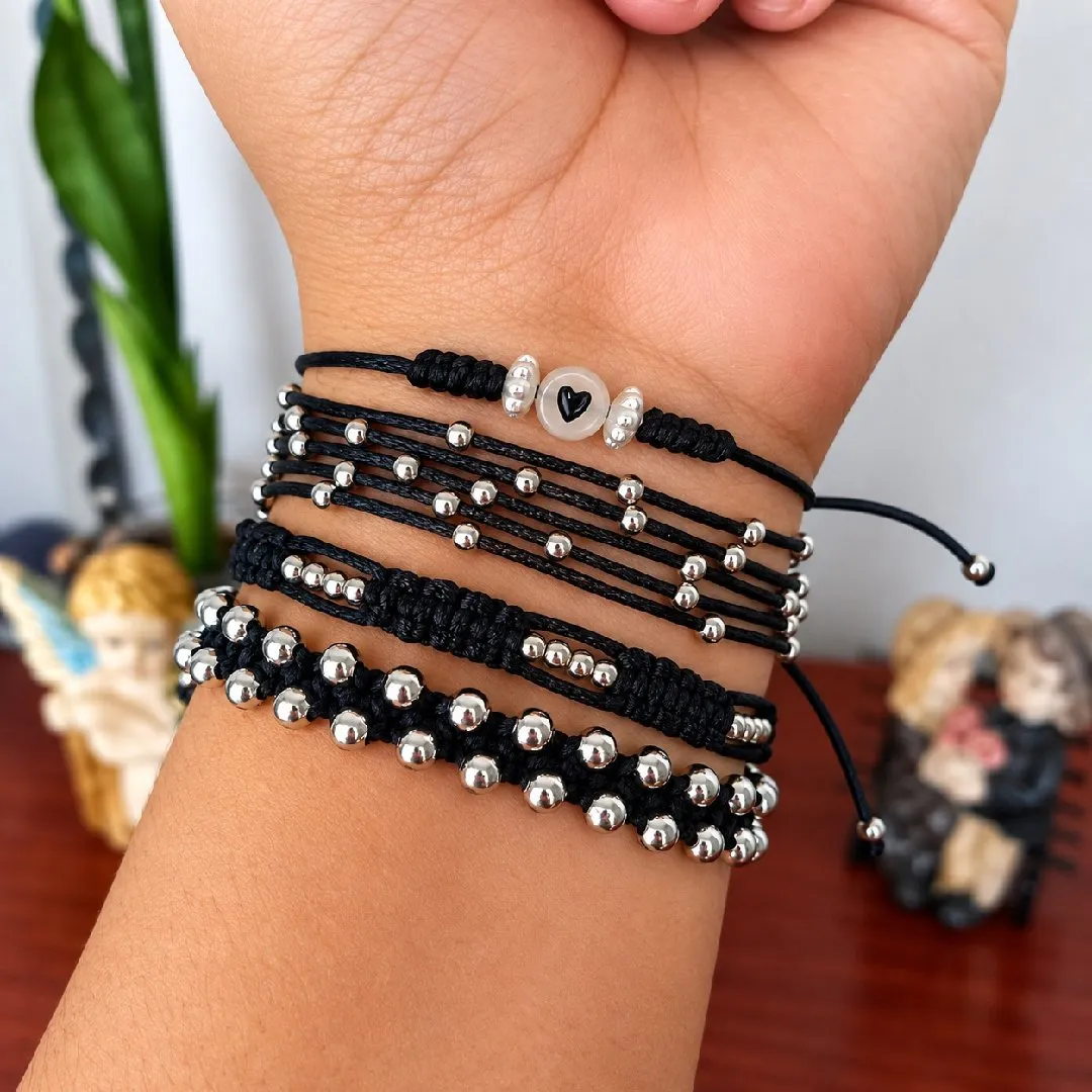 Mix pulseiras Glow Brack - artesanato feito à mão por Cleo Lineshop