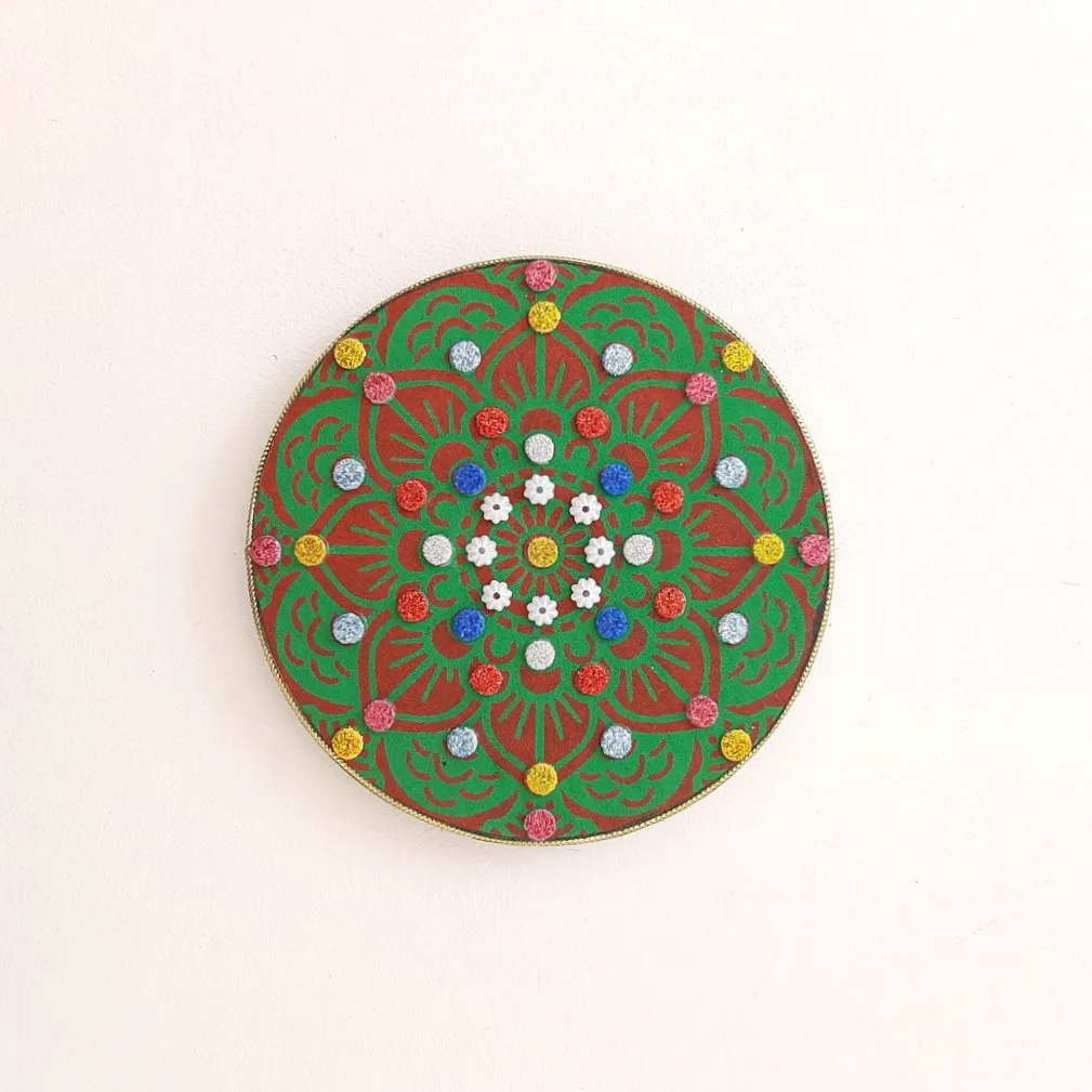 Mandala da Paz VD - artesanato de Estudio Bananeira
