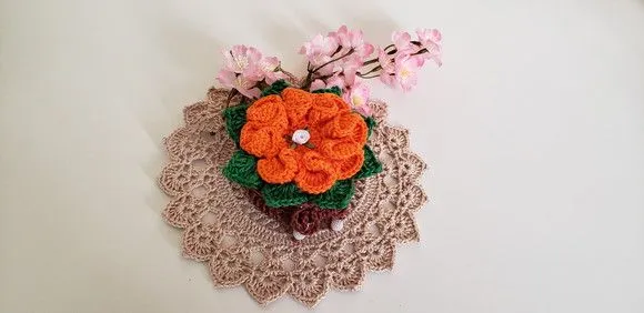 Sachê Porta Sabonete em Crochê Laranja - foto 5