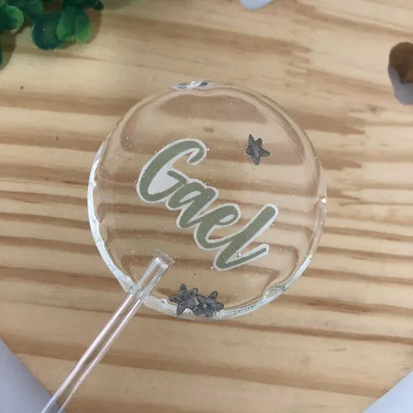Pirulito com Nome - artesanato feito à mão por Lollipops Cristal