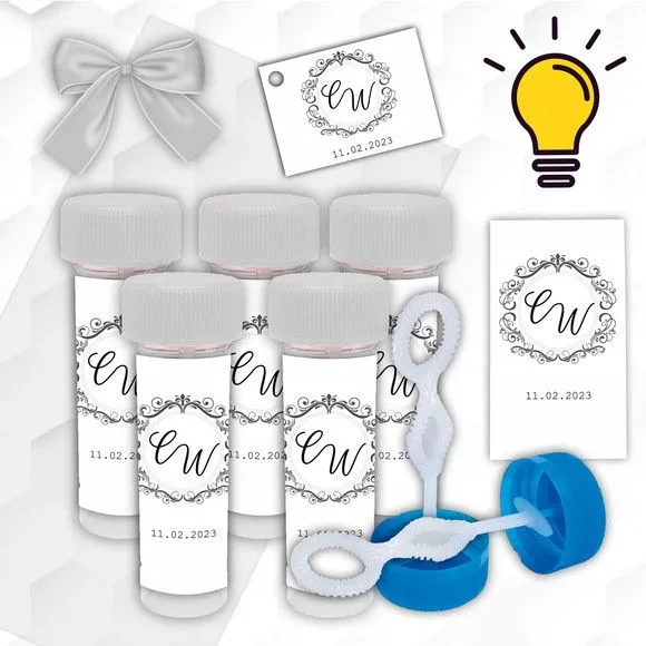 Bolinha de Sabão Casamento Personalizada - artesanato feito à mão por Mi Papelaria Criativa