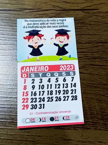 20 Calendários Imã de Geladeira Formatura Pronta Entrega