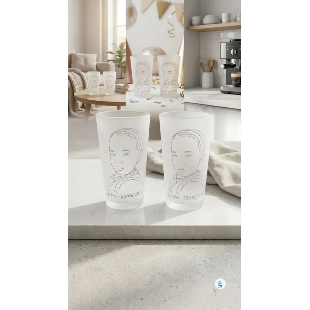 Copo de Vidro Jateado Personalizado com o Desenho da Foto - foto 6