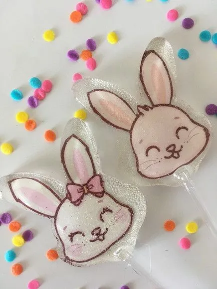 Coelhinhos de Páscoa - artesanato feito à mão por Lollipops Cristal