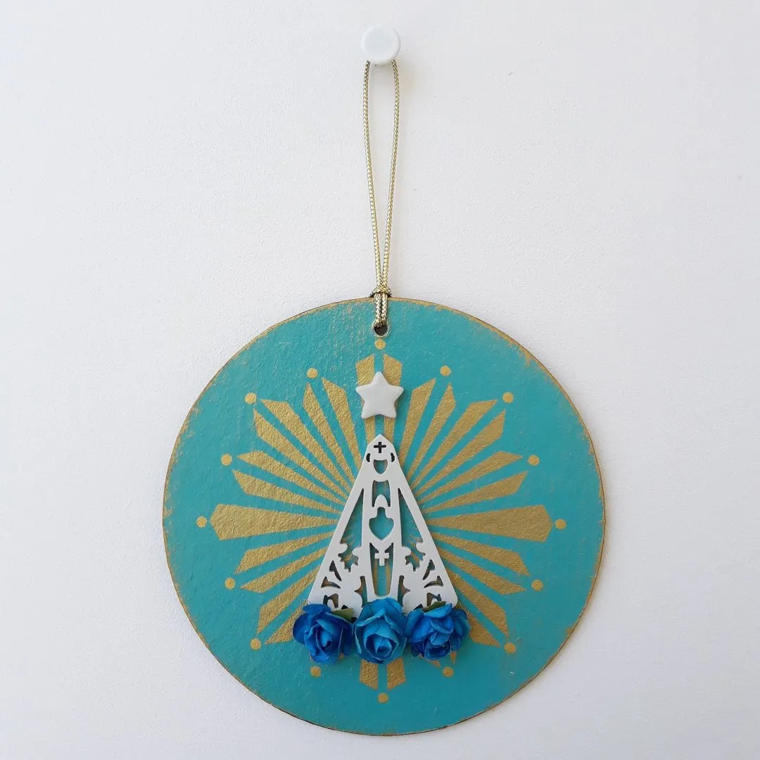 Quadrinho N. S. Aparecida - artesanato de Estudio Bananeira