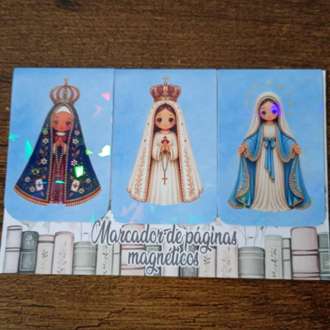 Marcador de Página Magnético Kit "3 Marias - artesanato de Emejhu Personalizados