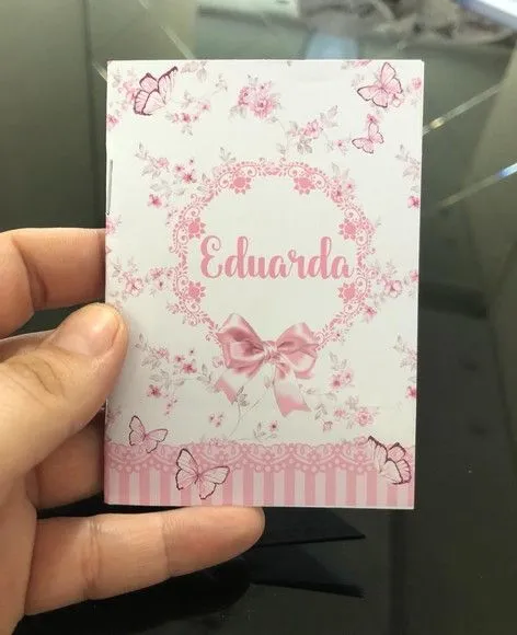 Mini livro de orações para batismo 7x10