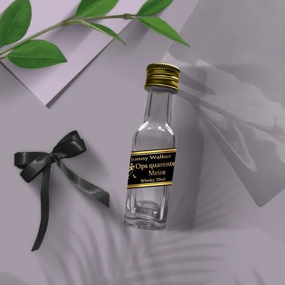 Garrafinha 20ml Personalizada - artesanato feito à mão por Mi Papelaria Criativa