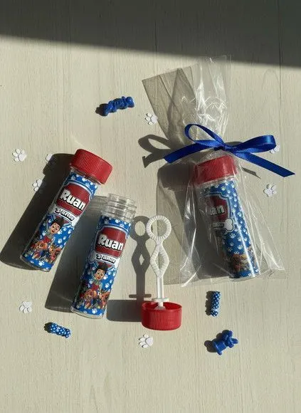 Bolha de Sabão - Patrulha Canina Personalizado - artesanato feito à mão por Mi Papelaria Criativa