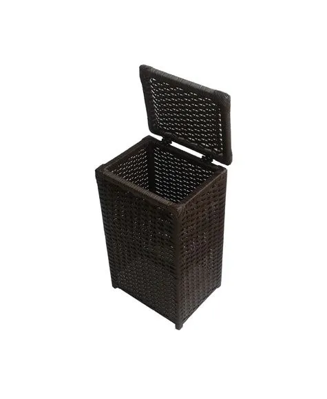Cesto Roupa Vime Sintét. Argila 35x27x60 - foto 3