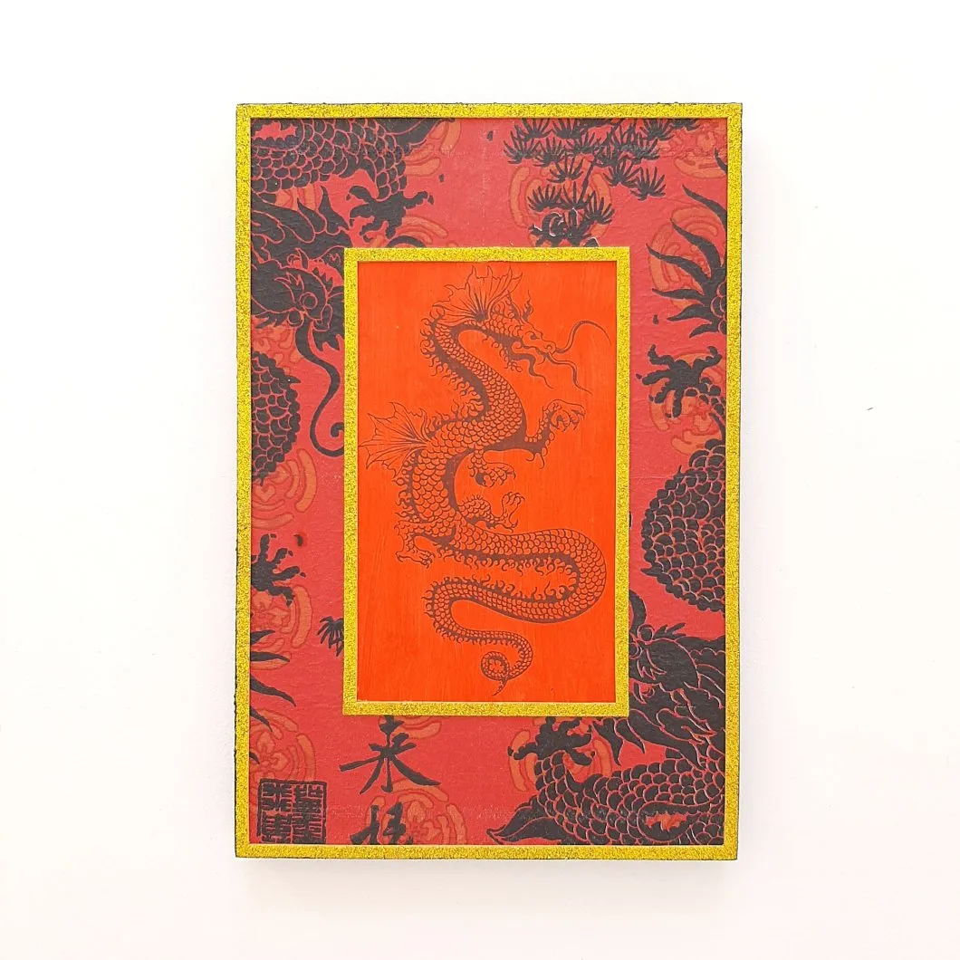 Quadro Dragão Chines 4 - artesanato de Estudio Bananeira