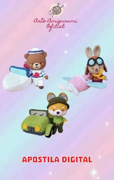 Receita Animais Profissões - Amigurumi - artesanato feito à mão por Arte Amigurumi Oficial