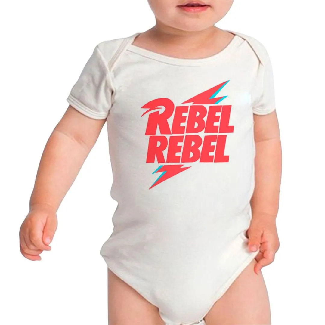 Body bebê David Bowie, estampa rebel rebel, 100% algodão - foto 2