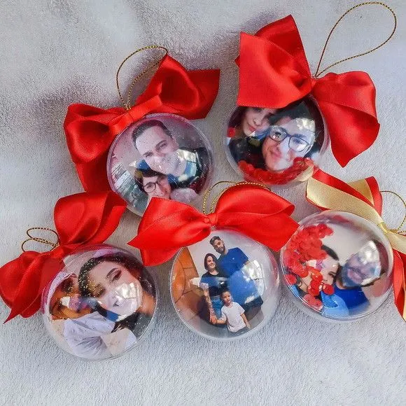 Bolas de Natal Fotos dos 2 Lados a Retirar