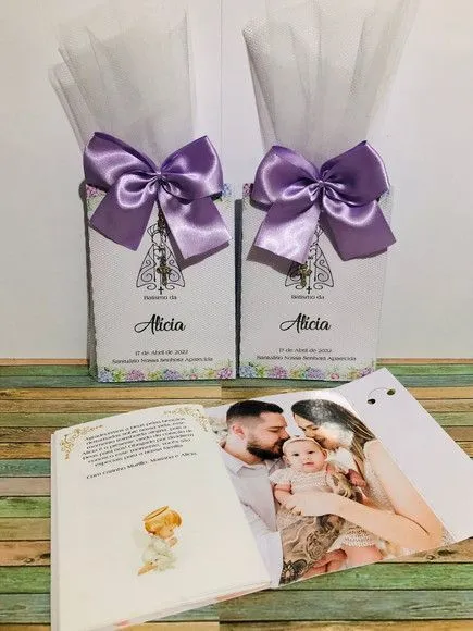 Livro De Orações Luxo Com Foto Para Batismo - foto 2