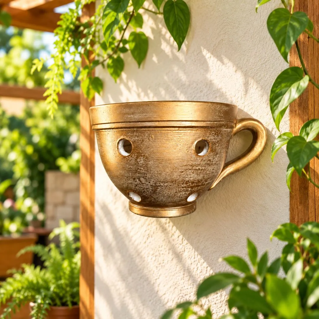 Vaso de Planta Tipo Xícara de Parede para Orquídea de Cerâmica - foto 2