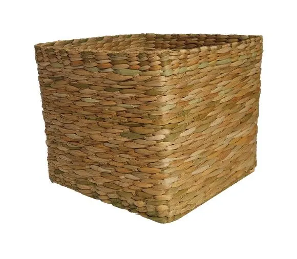 Cesta De Palha De Taboa Caixa Organizadora Natural 26x26x22 - foto 3