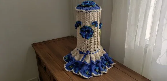 Capa Liquidificador em Crochê - Azul Royal - foto 2