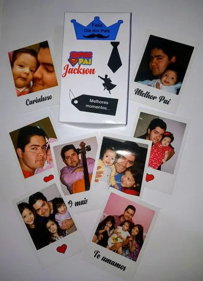 Caixa Lembrança com Fotos Polaroid - artesanato de PAPCRIE