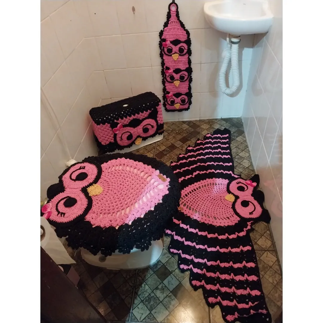 kit banheiro coruja