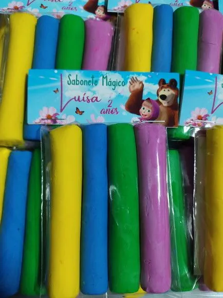 Lembrancinha Infantil Personalizada Marsha e o Urso - artesanato feito à mão por Juliana Biz - casa e bem estar