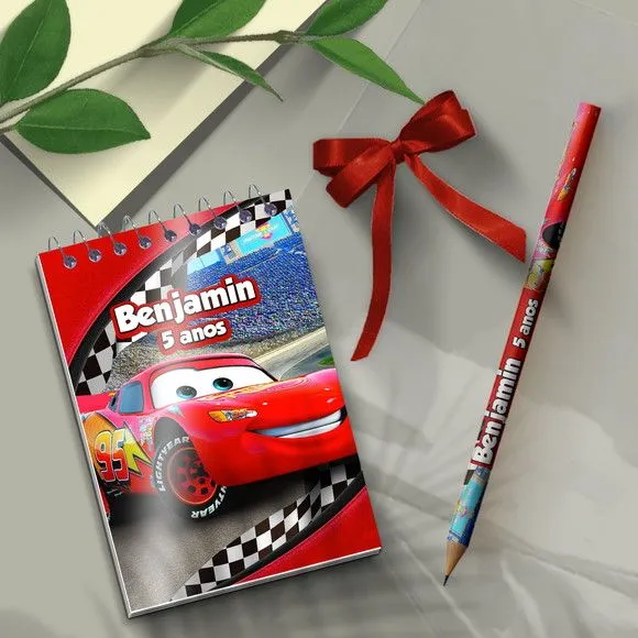 Bloquinho - Carros Disney Personalizado - artesanato feito à mão por Mi Papelaria Criativa