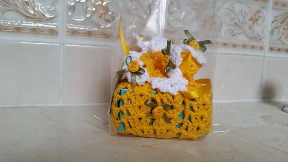 Sachê Porta Sabonete Sunflower Branco - foto 5