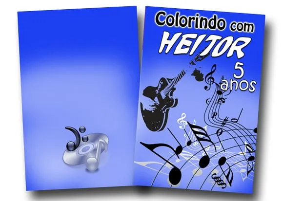 Revista para colorir Musica 14x10 - artesanato de PAPCRIE