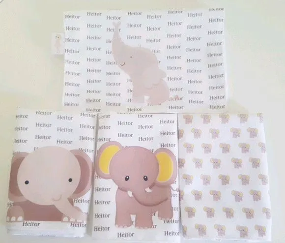 Kit 4 paninhos para bebê - artesanato feito à mão por Innovare Studio