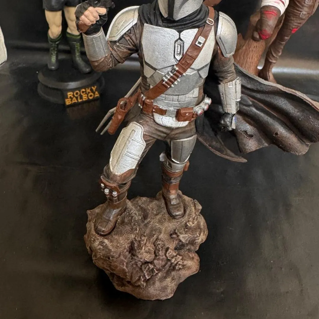 star wars mandalorian mandaloriano Colecionaveis Estatua Action Figure - foto 2