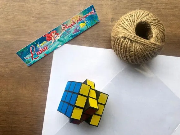 Cubo Mágico Pequena Sereia Personalizado - artesanato feito à mão por Mi Papelaria Criativa
