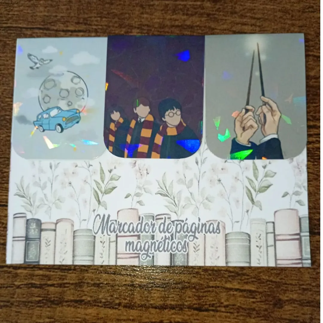 Marcador de Página Magnético Trio 4 - "Harry Potter" - artesanato de Emejhu Personalizados