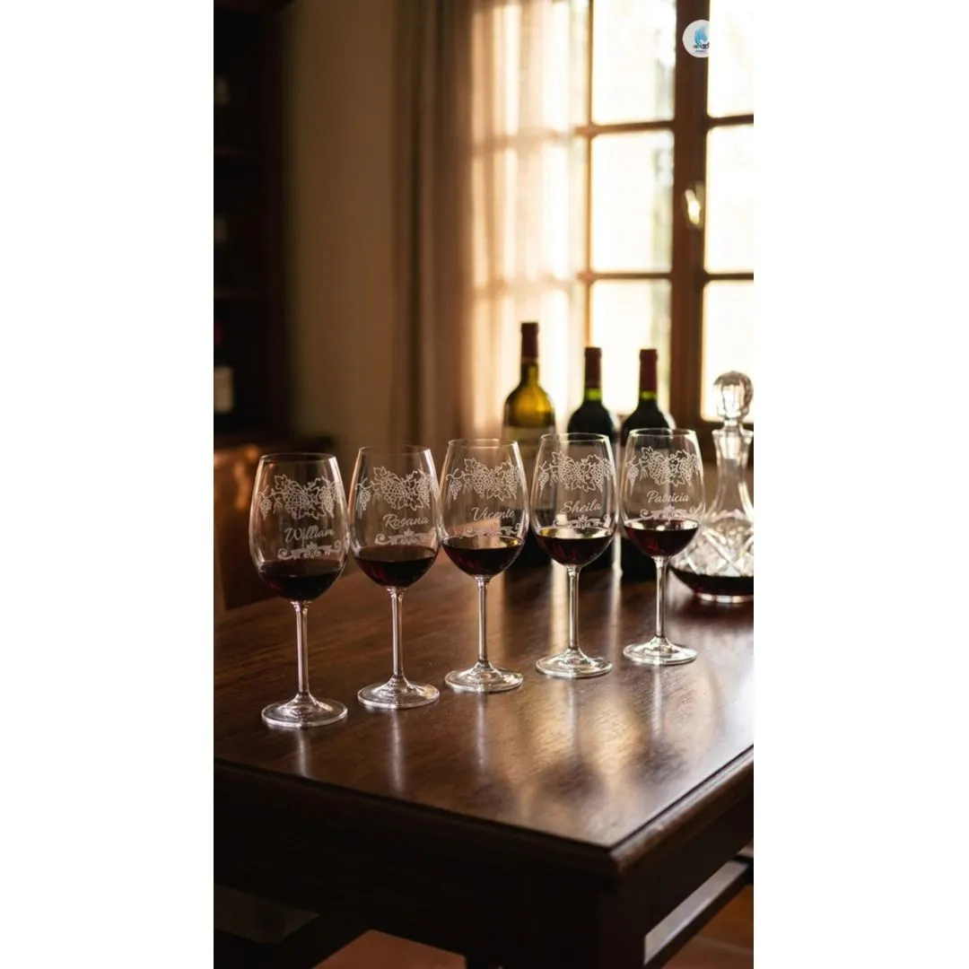 Taça de Cristal com Titânio para Vinho ou Água 580ml Jateada - foto 8