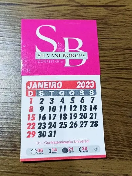 Calendário Imã de Geladeira Personalizado - artesanato de PAPCRIE