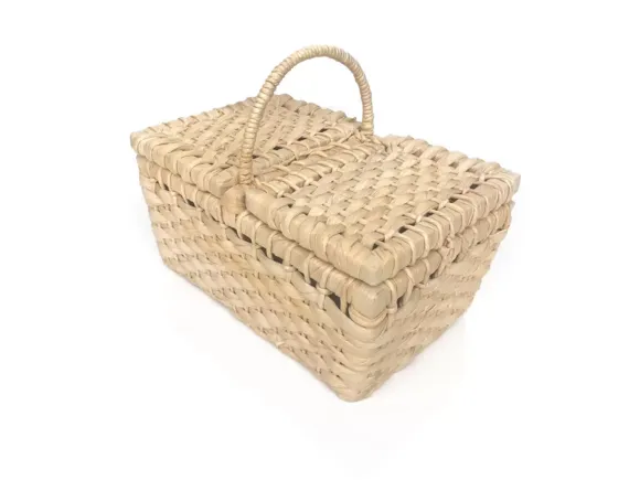 Mini Cesta De Piquenique Palha De Milho Picnic 29x18x14 - foto 5