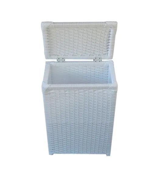 Cesto Roupa Sintético Branco 40x30x60 - foto 3