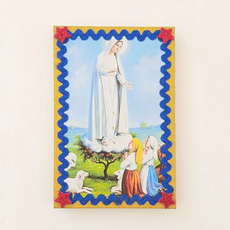 Quadrinho N. S. de Fátima - artesanato de Estudio Bananeira