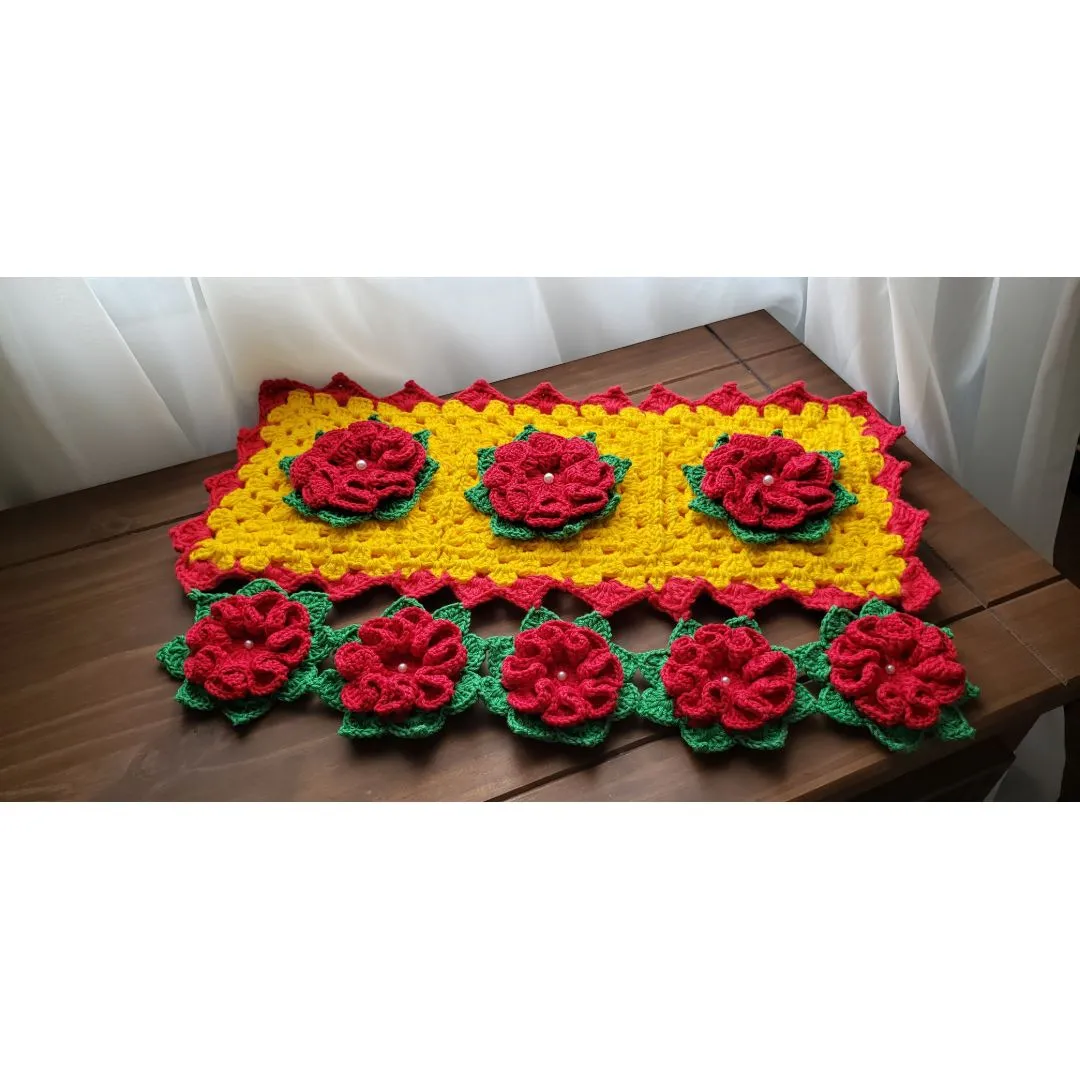 Capa para Encaixe em Crochê Tampa Vidro Fogão 51 cm x 30 cm - foto 2