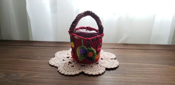 Capa de Crochê para Frutas - Vermelho - foto 3
