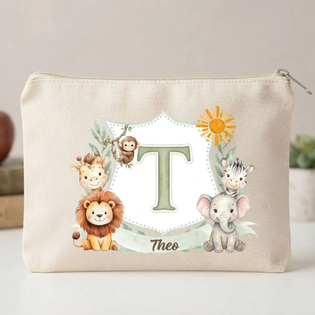 Nécessaire Personalizada Com Inicial Safari Lembrancinha Chá de Bebê maternidade aniversario - foto 3