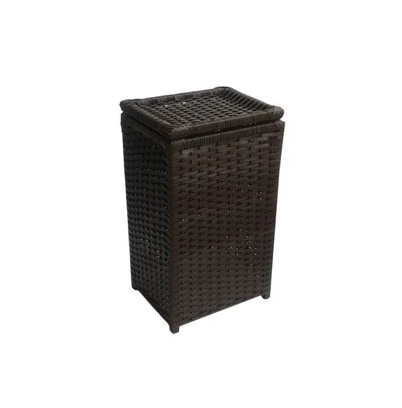 Cesto Roupa Vime Sintét. Argila 35x27x60 - foto 2