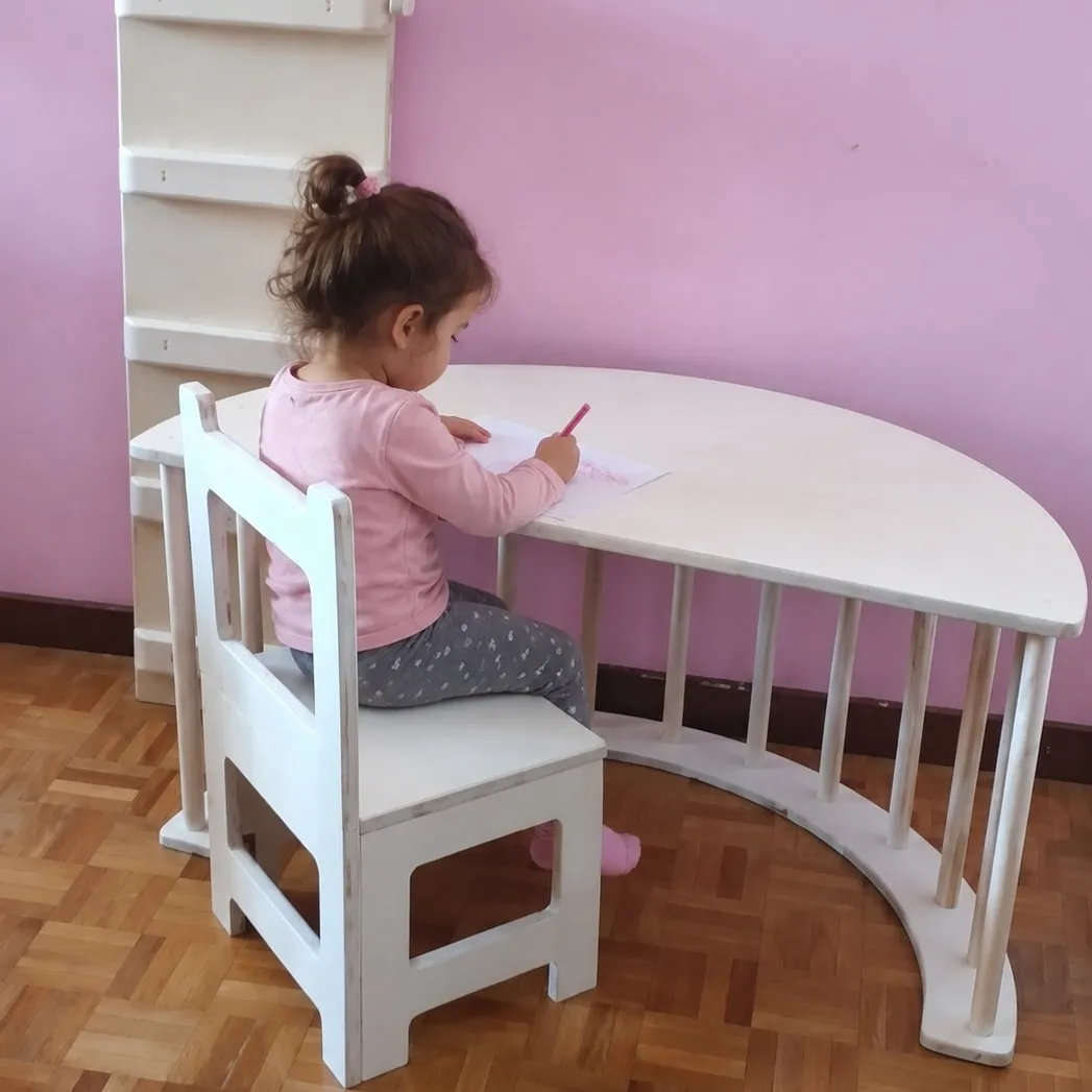Gangorra Píkler Montessori com almofada, cadeirinha dobrável, e rampa