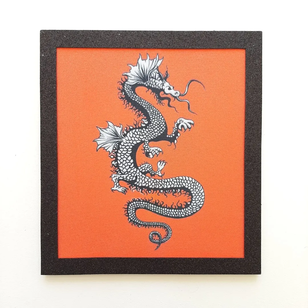 Quadro Dragão Chines 5 - artesanato de Estudio Bananeira