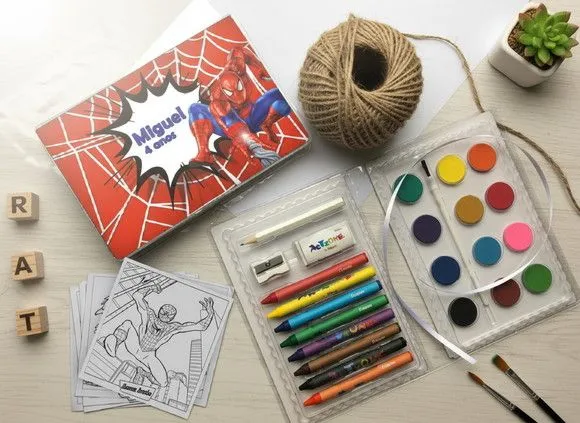 Estojo de Pintura - Homem Aranha Personalizado - artesanato feito à mão por Mi Papelaria Criativa
