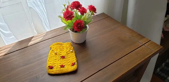 Embalagem para Presente ou Lembrancinha em Crochê Amarelo - foto 2