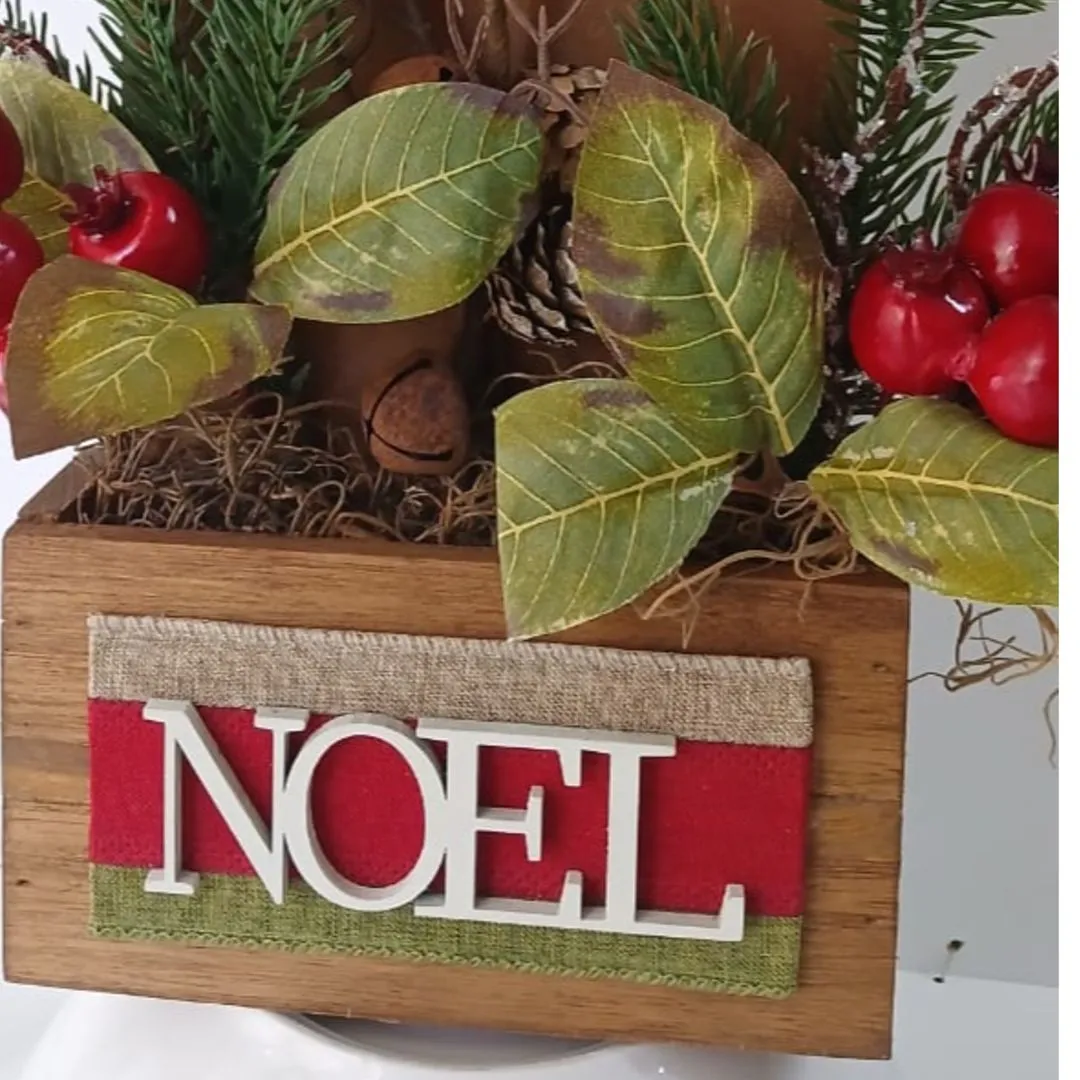 Quadro Floreira de Bancada Natal - Joy - Alegria - foto 4